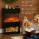 Homcom (Black) HOMCOM 1000W/2000W Electric Fire and Mantel with Remote & Timer 8