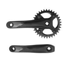 34T Aluminiumlegierung Fahrrad Einzelkurbelgarnitur 104 BCD für 7-12-Gang Fahrradfahren