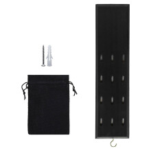 Massive Holzdartboards Display Panel Wall-Mounted Dartboard Bracket for Game Room and Entertainment Area, Black
