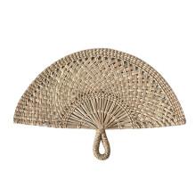 Handwoven Straw Fan - Manual Paddle Design, Wall Art Decor, Decorative Hand Fan Accessory, Natural Fiber, Unique Home Accent