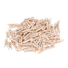 100 Stück kleine Holzklammern zum Aufhängen von Kleidung, Bastelarbeiten & Dekorationen