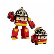 (Brandweerwagen Roy) Robocar Poli Roy Transformer Robot, Transformeerbare speelgoedauto, Brandweerwagen