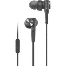 MDRXB55AP Wired Extra Bass Earbud Headphones/Headset Mic with for Phone Call, Black