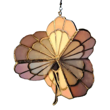 Dancing Lady Stained Glass Spinner Outdoor Hanging