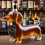 Dachshund Dog Whiskey Bottle,3D Sculpted Shape Gla 7