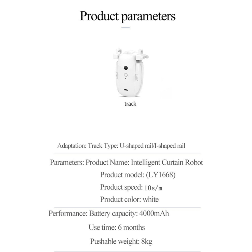 Dual Tuya Smart Wifi Curtains Robot T/U-Rail Track 4854006704372