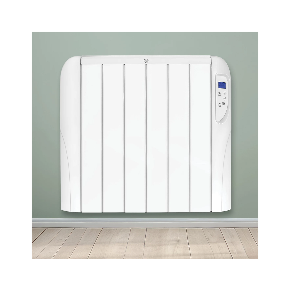 Futura Electric 1500W Radiator Panel Heater Wall Mounted Advanced Timer Digital Thermostat, Bathroom Safe Room Heater