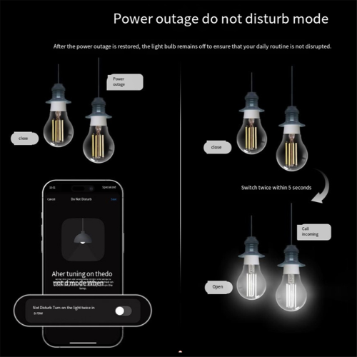 Tuya WIFI Smart Filament Bulb 7W LED Light Lamp E2 2