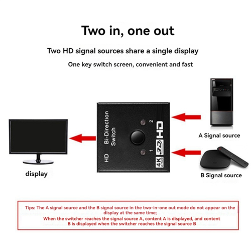 Two-Way Switch, Two in and One Out 4k High Definit 2