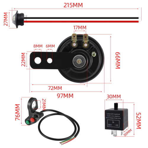 Universelles Blinker-LED-Kit mit Hupenkopf 2