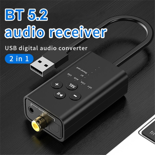 USB Bluetooth Audio Receiver AUX/Glasfaser/Coa 2
