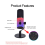 USB/XLR RGB Dynamic Microphone for Podcasting Reco 6