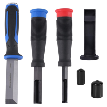 Wood Chisel Set with 3 Protective Caps Square Mort