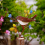 Yard Sign Stake Metallvogel Dekorativer Gartenstecker 3