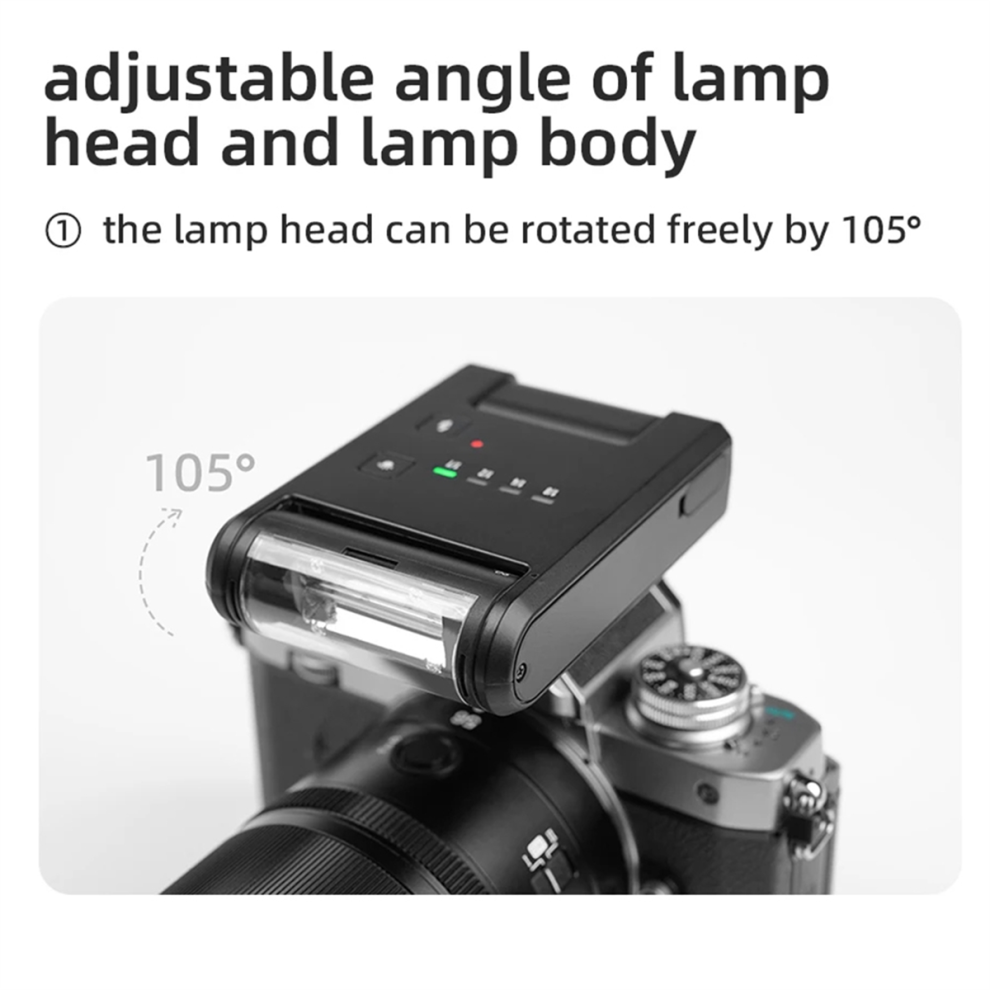 ORDRO FL-10 Mini Camera Flash Camera Flash Speedlite For Fuji/Sony/Nikon/Canon Digital Film Cameras Portable Mini Hot Shoe Flashlight For DSLR Cameras Compact Flash For Travel - | PH - View #3