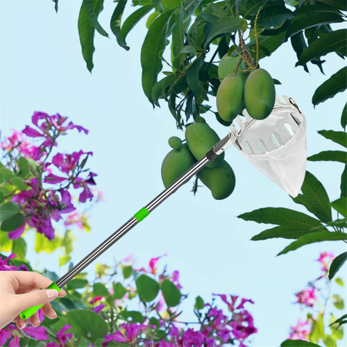 Fruit Picker Pole with Storage Bag Stainless Steel 2