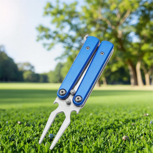 Golf Alloy Forks Divot Repair Tool,Metal Foldable 2