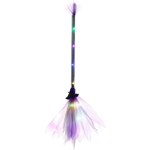 Halloween LED Witch Broom Light-Up Adjustable Ligh