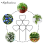 Indoor Plant Trellis for Climbing Plants,Stackable 7