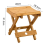 Large Nanzhu Folding Stool Portable Solid Bamboo O 4