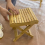 Large Nanzhu Folding Stool Portable Solid Bamboo O 7