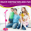Kids Microphone with Light Stand Toy,Height-Adjust 6