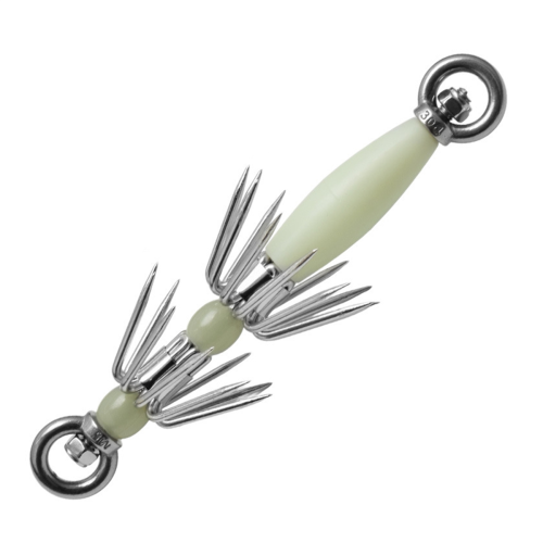 Großer Köder, Riesenhaken, Vorrichtungsfischen, leuchtendes U 1