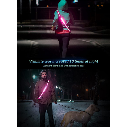LED Reflective Belt Walking Gear,Safety Light for 2
