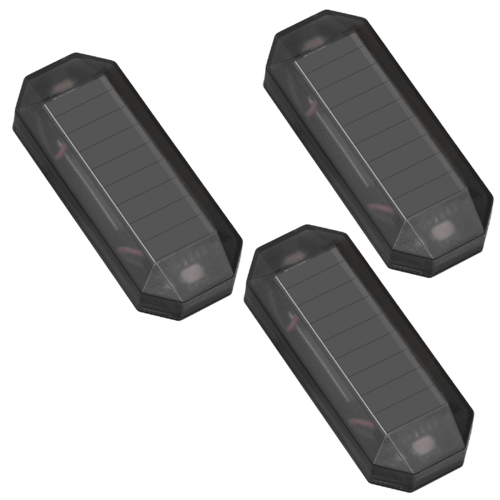 Led Solar Power Warning Light Night Security Simul 1