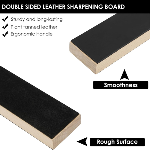 Leather Strop for Knife Sharpening, Double Side St 2