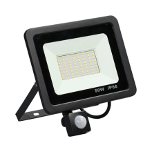 LED PIR Floodlight 50W Black Shell AC220V Waterpro