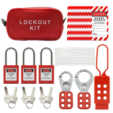Lockout Tagout Kit -Lockout Tag, Nylon Tie, Storag
