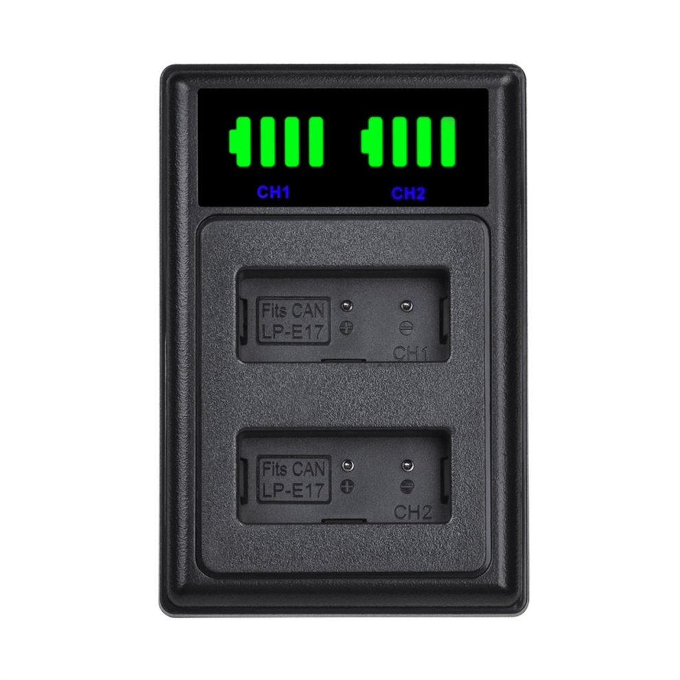Lp E17 Lp-E17 Lcd Dual Battery Charger For 250D 20 4853205669352