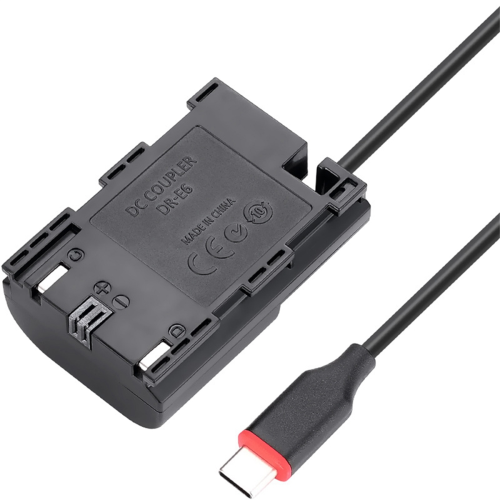 LP-E6 LP-E6NH USB Typ-C Dummy Batterie Power Adapter 2