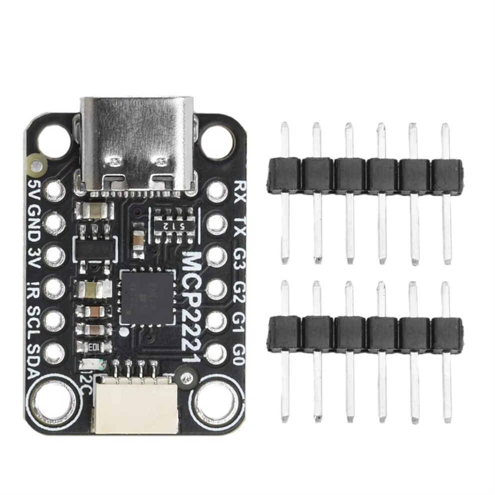 Mcp2221a Usb To Gpio Adc/I2c Adapter Module Type-C 4853445315248