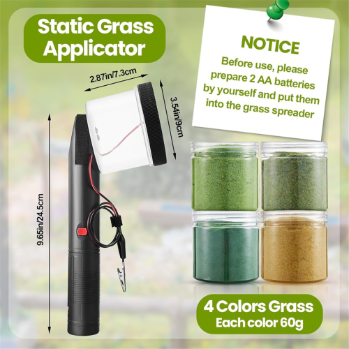 Mini Static Grass Applicator Flocking Kit with Ant 2