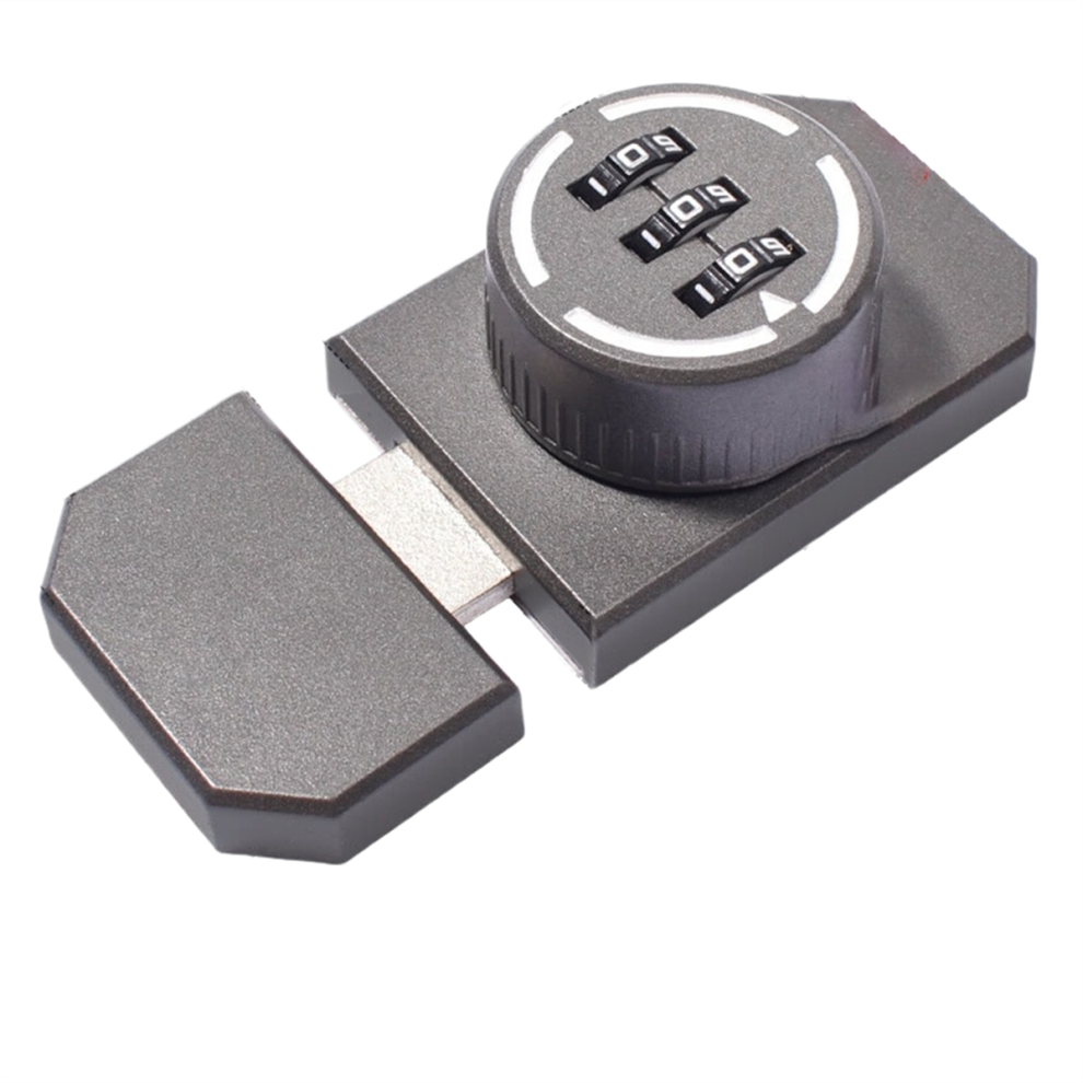 Password Lock Black Silver Bolt Metal Door Latch A-image-OPC-PJXZMQZ-NEW