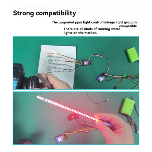 PPM 2 Channels 4.8-6V DC Gyro Receiver Light Contr 2