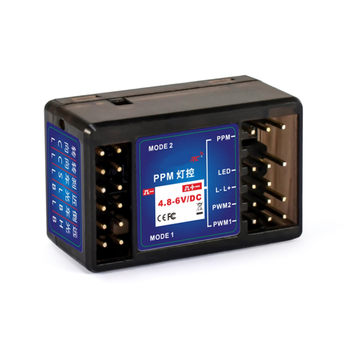 PPM 2 Channels 4.8-6V DC Gyro Receiver Light Contr