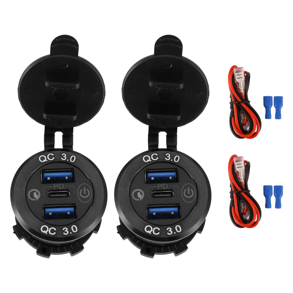 Qc 3.0 Pd3.0 Triple Usb Car Charger 12V 24V 60W Us 4851449354607