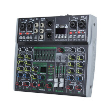Professioneller Audiomixer, 6 Kanäle, integrierter 99DSP