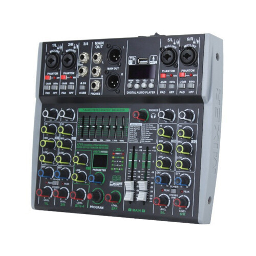 Professional Audio Mixer 6 Channel Built-in 99DSP