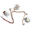 RGBW LED Kit Mini Button PCB Leds PTFE Wiring Harn 9