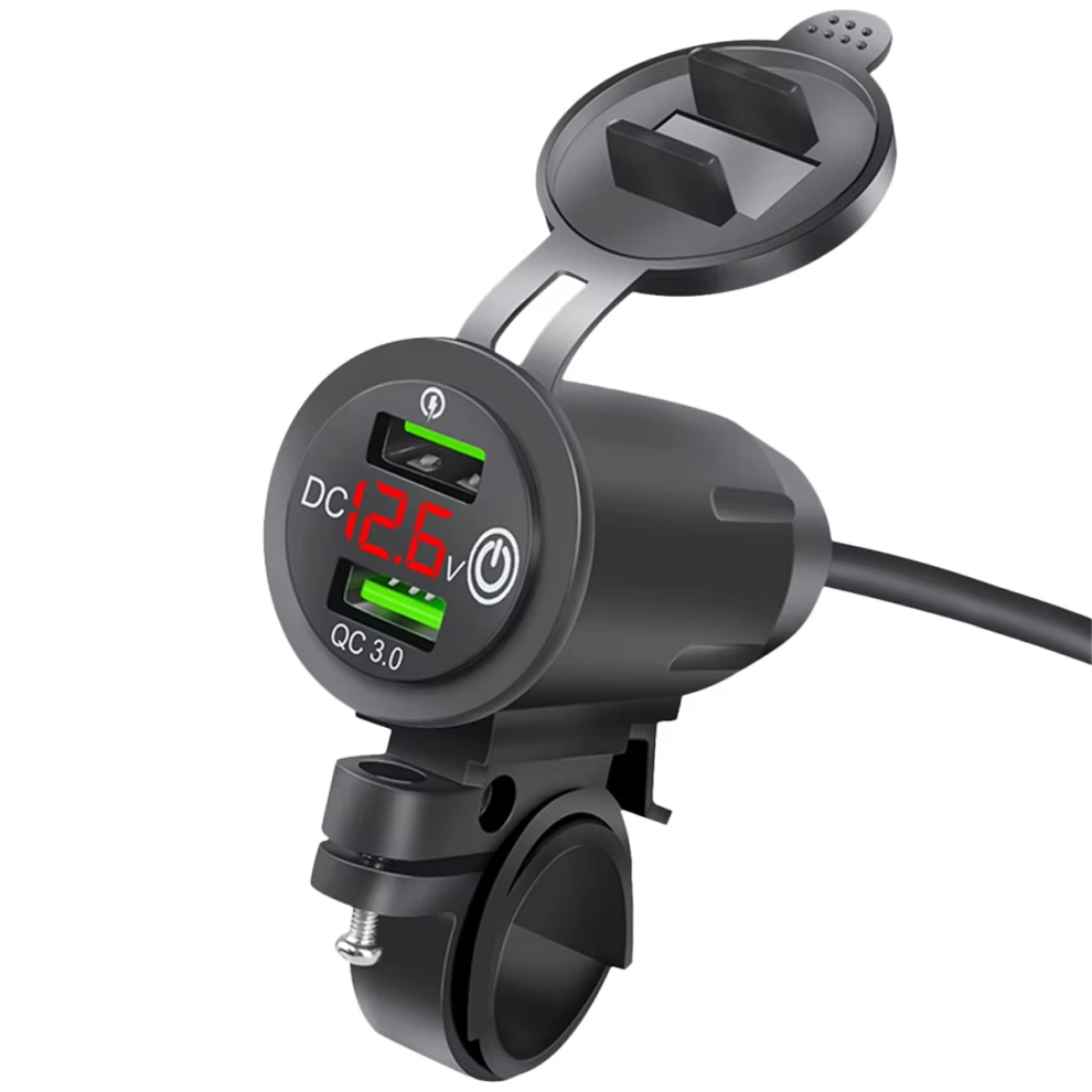 Rider Handlebar Rack Car Charger Dual Usb Socket F 4853445324349
