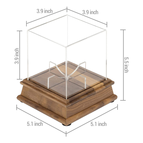 Softball Display Case, Plastic Holder, Clear Cube 2