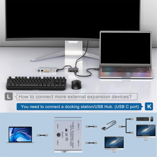 Switch-Splitter für 2 Computer, bidirektional, USA 1