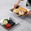 Silver Stainless Steel Square Serving Plate for Home Kitchen Use 7