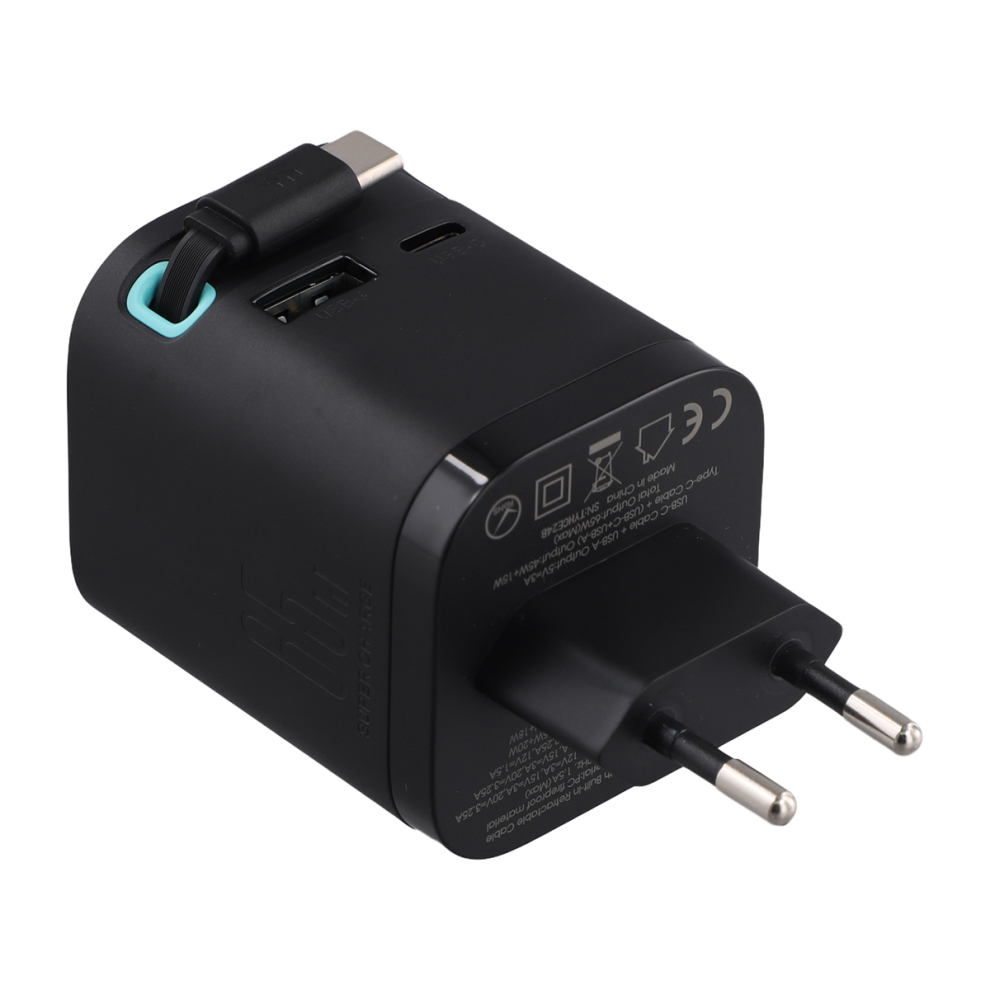 65W Retractable Cable Charger Auto Type-C Data Fo 4854006776041