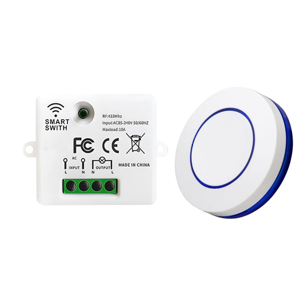 433Mhz Wireless Light Switch 220V 110V 10A Relay 4853205674486