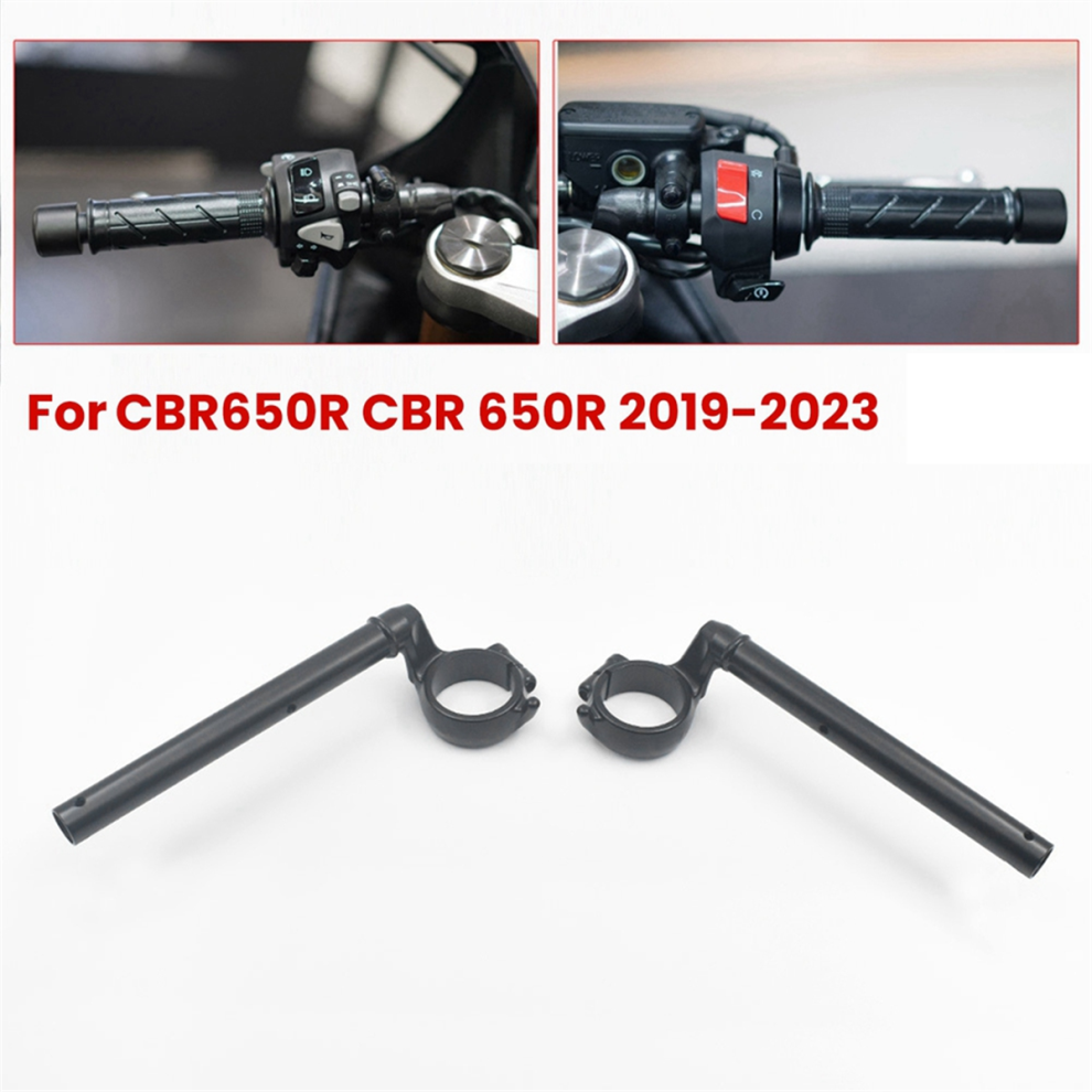 Left Handle Bar Clip-On Fork Tube Handlebar Black 4854006755527